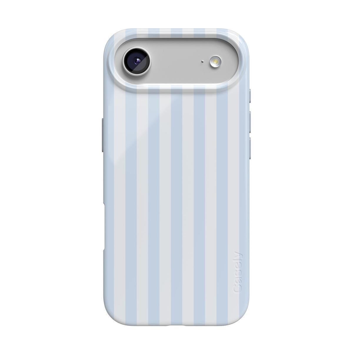 Blue Stripes Phone Case Soft Vertical Stripes Chic Design for Spring 41