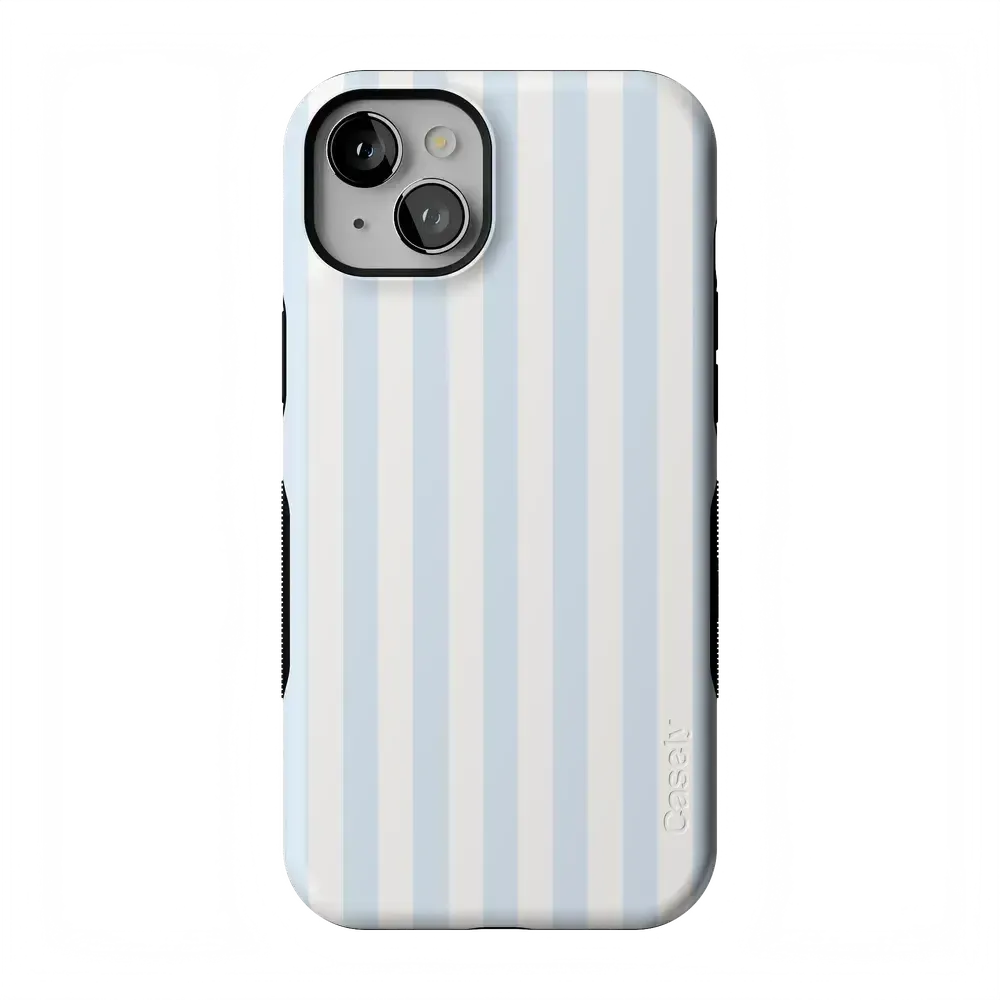 Blue Stripes Phone Case Soft Vertical Stripes Chic Design for Spring 43