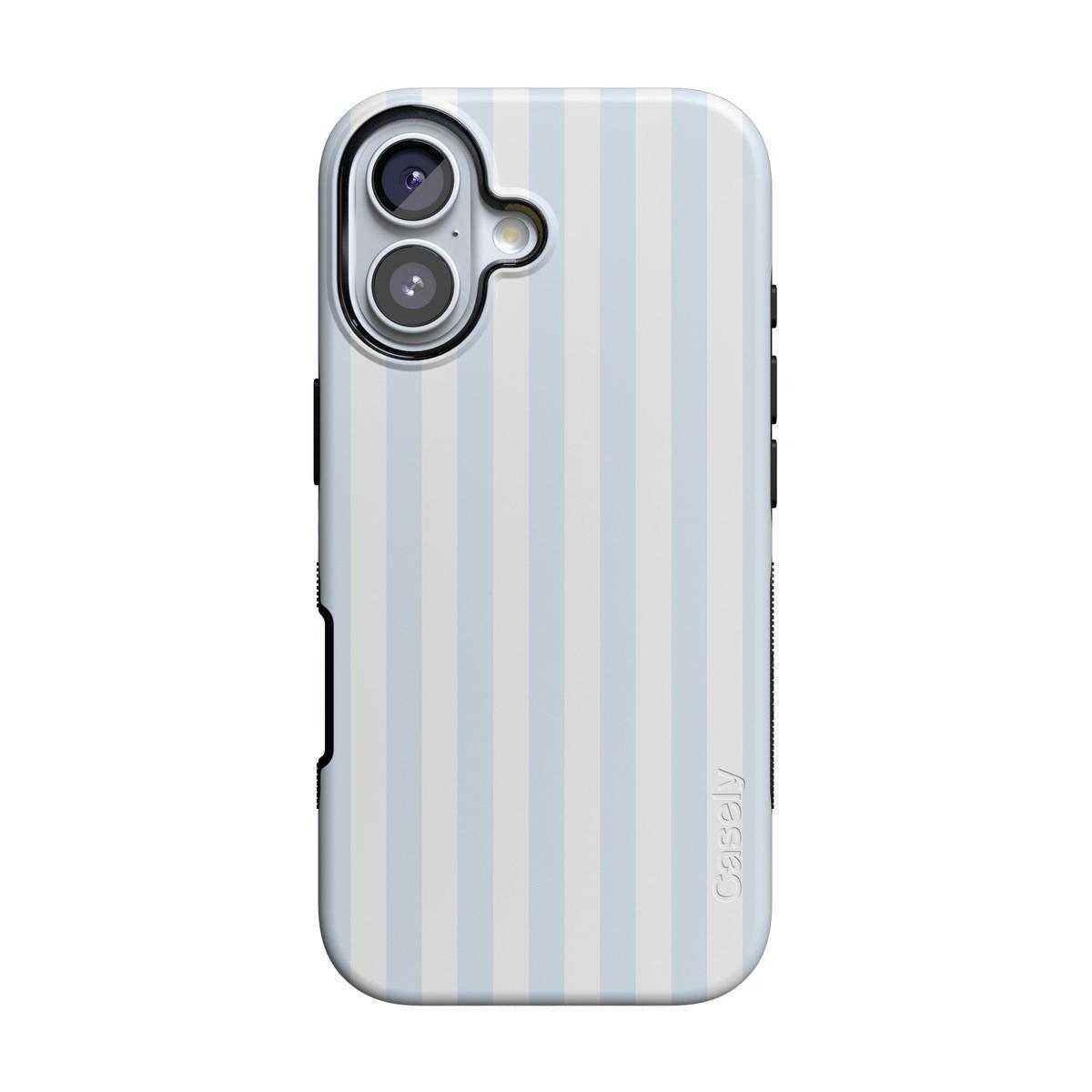 Blue Stripes Phone Case Soft Vertical Stripes Chic Design for Spring 45