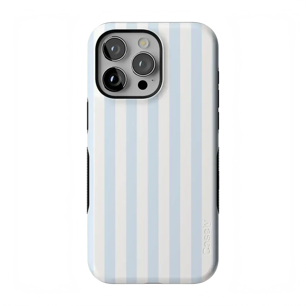 Blue Stripes Phone Case Soft Vertical Stripes Chic Design for Spring 46