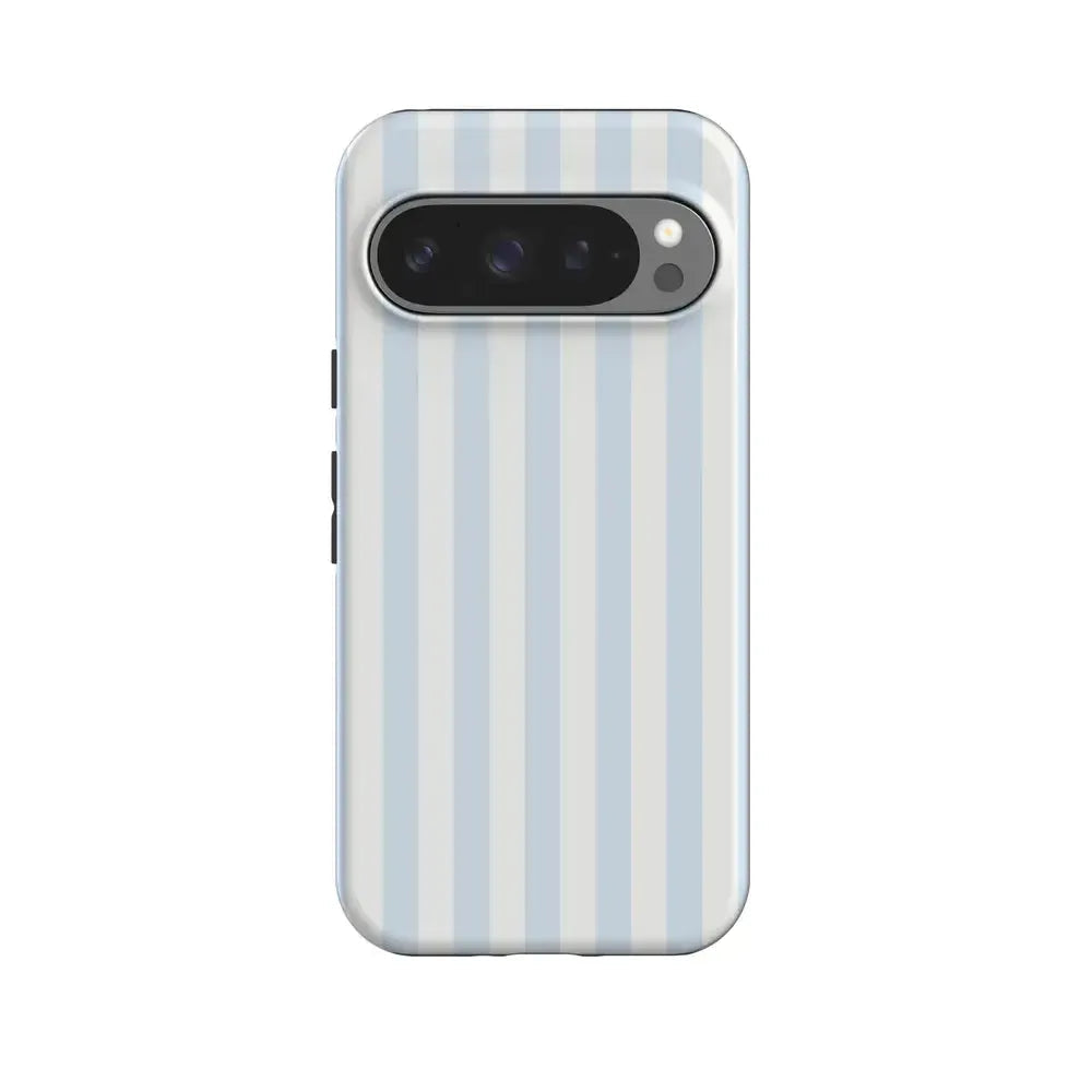 Blue Stripes Phone Case Soft Vertical Stripes Chic Design for Spring 47