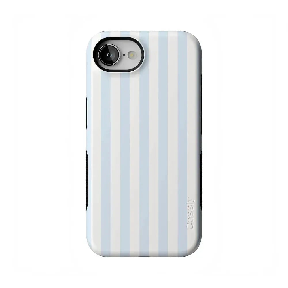 Blue Stripes Phone Case Soft Vertical Stripes Chic Design for Spring 48