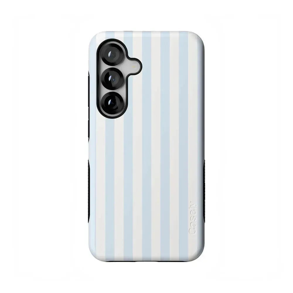 Blue Stripes Phone Case Soft Vertical Stripes Chic Design for Spring 49