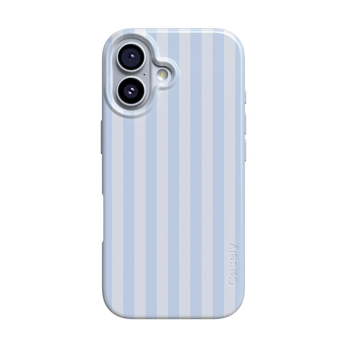 Blue Stripes Phone Case Soft Vertical Stripes Chic Design for Spring 50