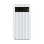 Blue Stripes Phone Case Soft Vertical Stripes Chic Design for Spring 52