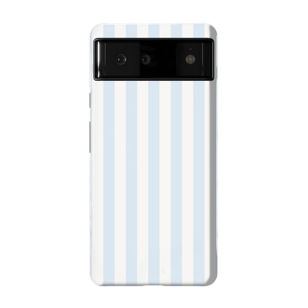 Blue Stripes Phone Case Soft Vertical Stripes Chic Design for Spring 54