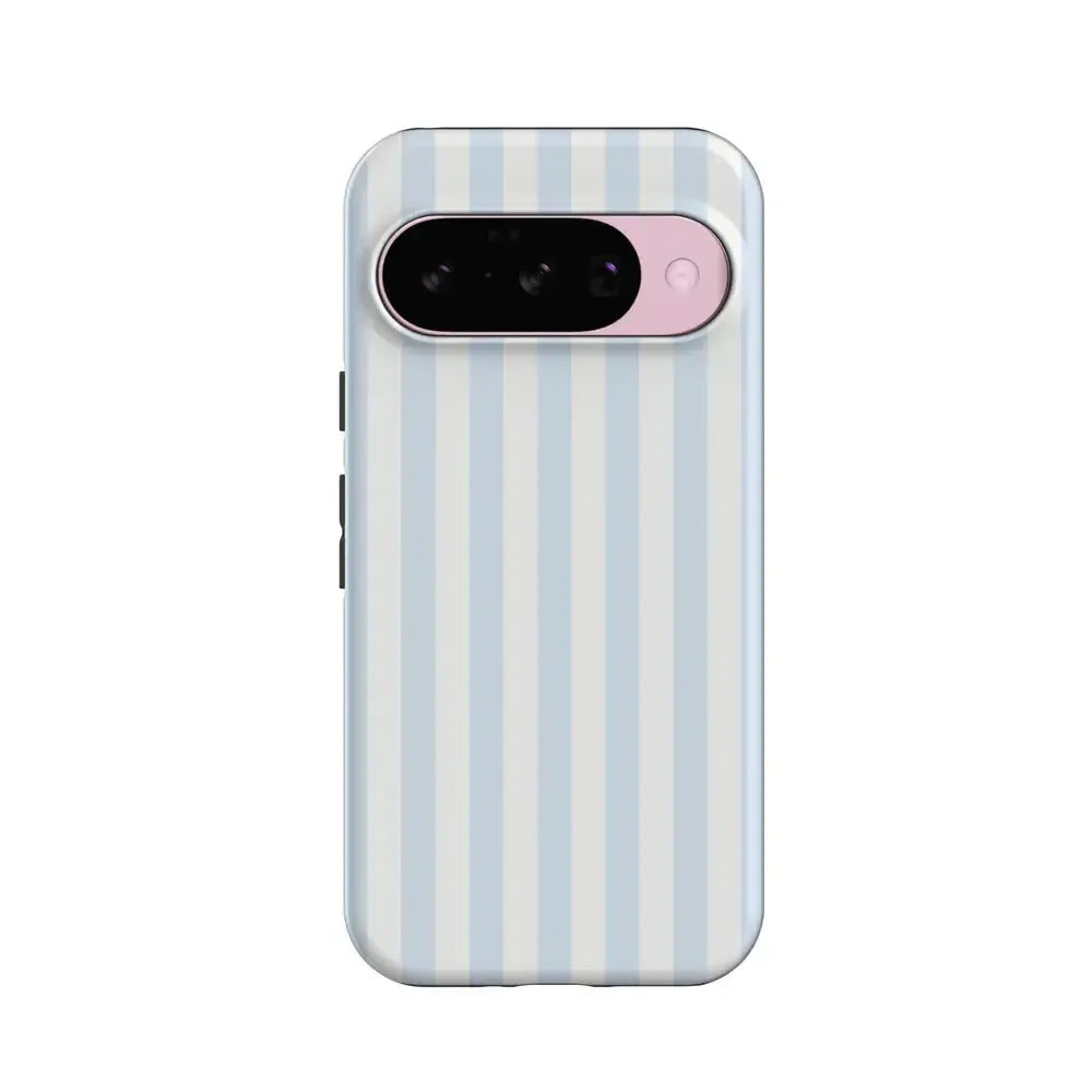 Blue Stripes Phone Case Soft Vertical Stripes Chic Design for Spring 56