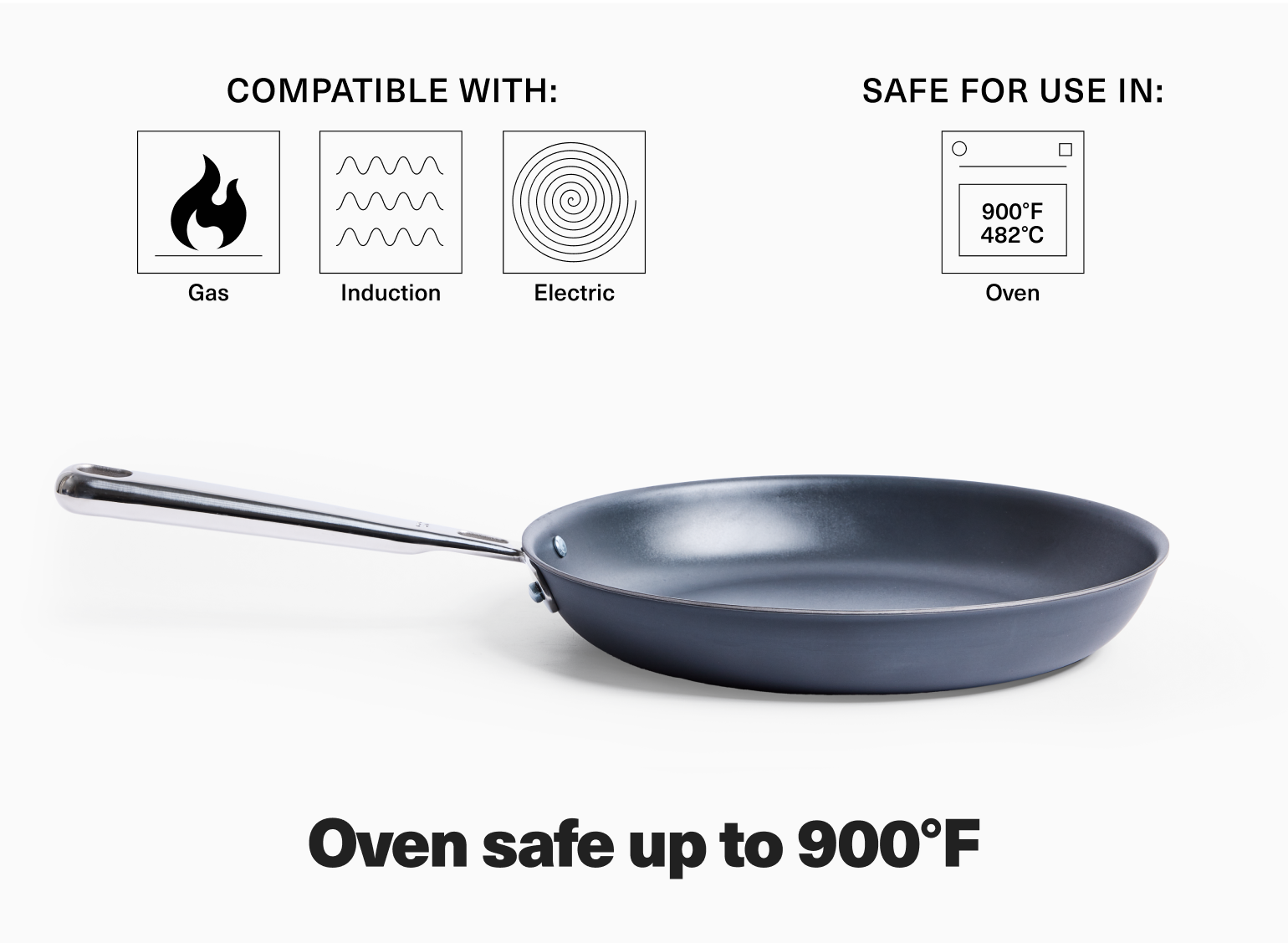 Carbon Steel Frying Pan Nonstick Self-Seasoning Durable Cookware 5