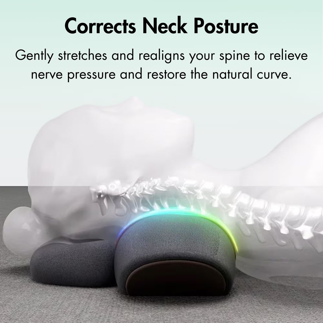 Cervical Traction Device with Heat and Massage Therapy for Neck Pain Relief 1