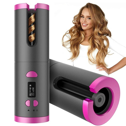 Cordless Automatic Hair Curler for Effortless Bouncy Curls, Adjustable Heat 7