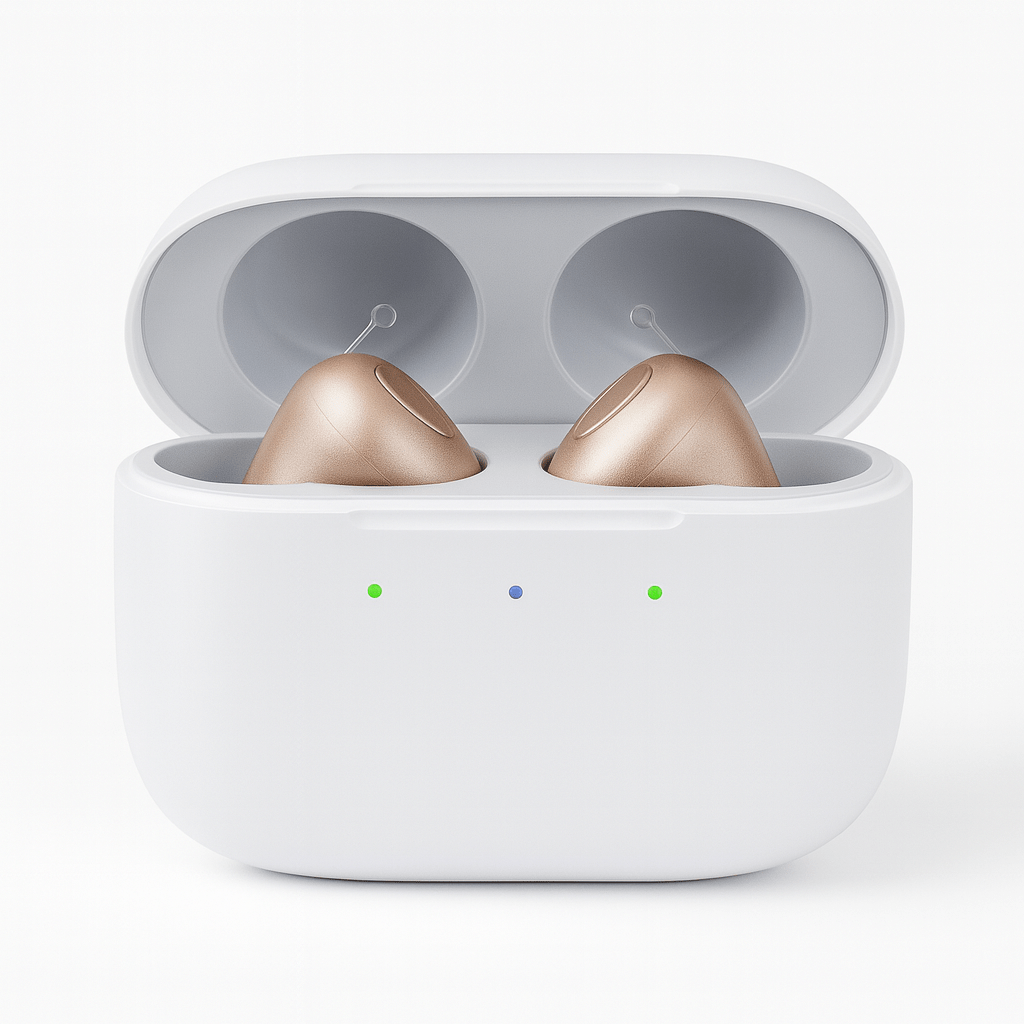 Digital Hearing Aid Invisible Design with Rechargeable Battery and Voice Isolation Technology 0