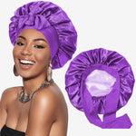 Double Layered Silk Satin Hair Cap - Ultimate Protection Silk Bonnet for Sleeping & Curly Hair Care 2
