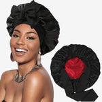 Double Layered Silk Satin Hair Cap - Ultimate Protection Silk Bonnet for Sleeping & Curly Hair Care 4