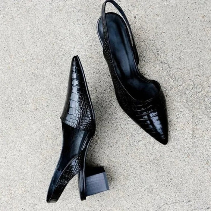 Elena Orthopedic Black Pumps - Women's Heels for Work & Formal Events | Stylish Comfort & Support 3