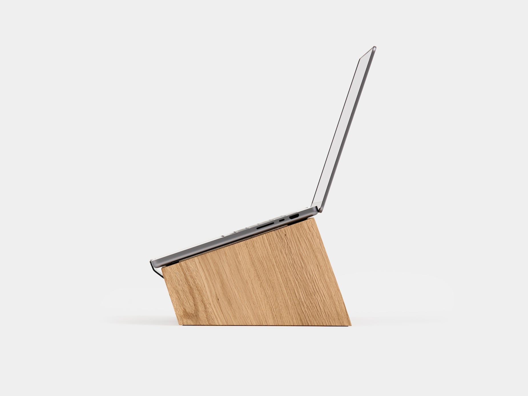 Ergonomic Wooden Laptop Stand for Desk with 100kg Capacity and Secure Grip 1