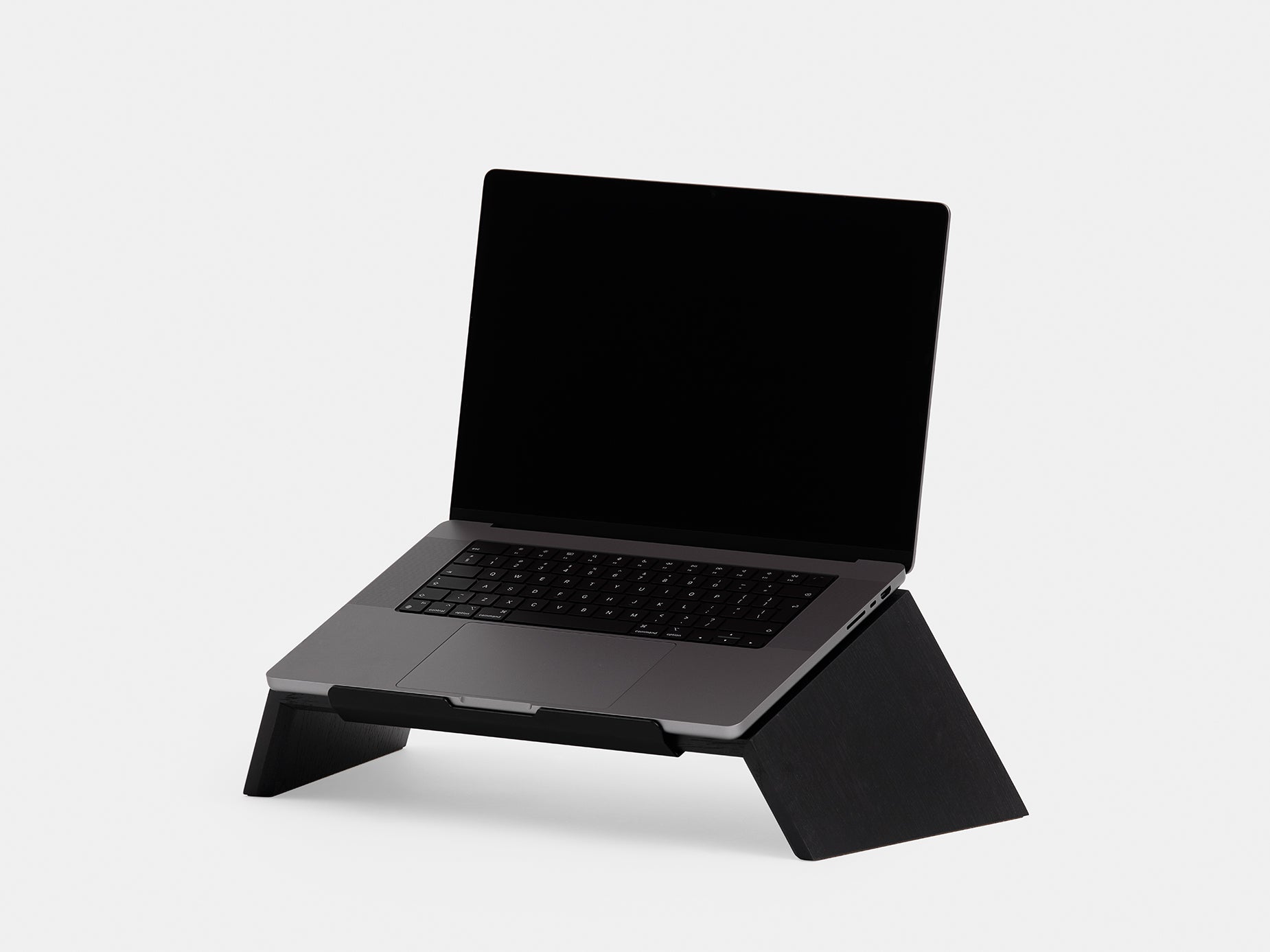 Ergonomic Wooden Laptop Stand for Desk with 100kg Capacity and Secure Grip 4