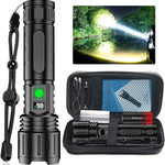 Extremely Bright Tactical Flashlight – 100,000 Lumens, Rechargeable & Waterproof | Ideal for Outdoor Adventures - Trendyhousehold.co
