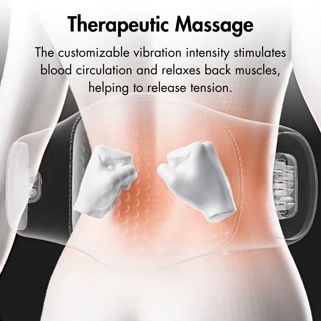 FisioBack 3-in-1 Back Massager for Pain Relief & Relaxation – Best Lower Back and Neck Massager for Chair 4