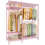 Heavy Duty Adjustable Portable Clothes Rack with Wheels for Bedroom Storage 9
