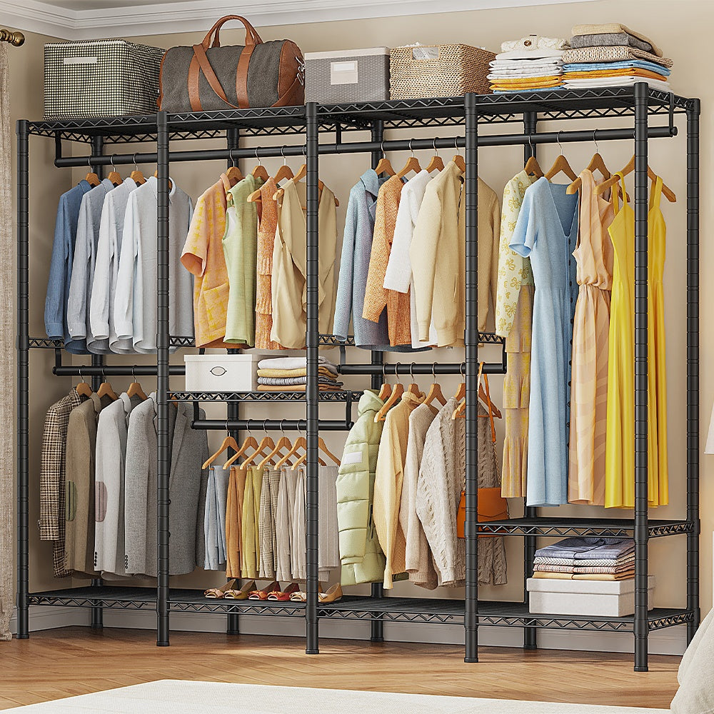 Heavy Duty Closet Organizer with Adjustable Shelving and Portable Design 0