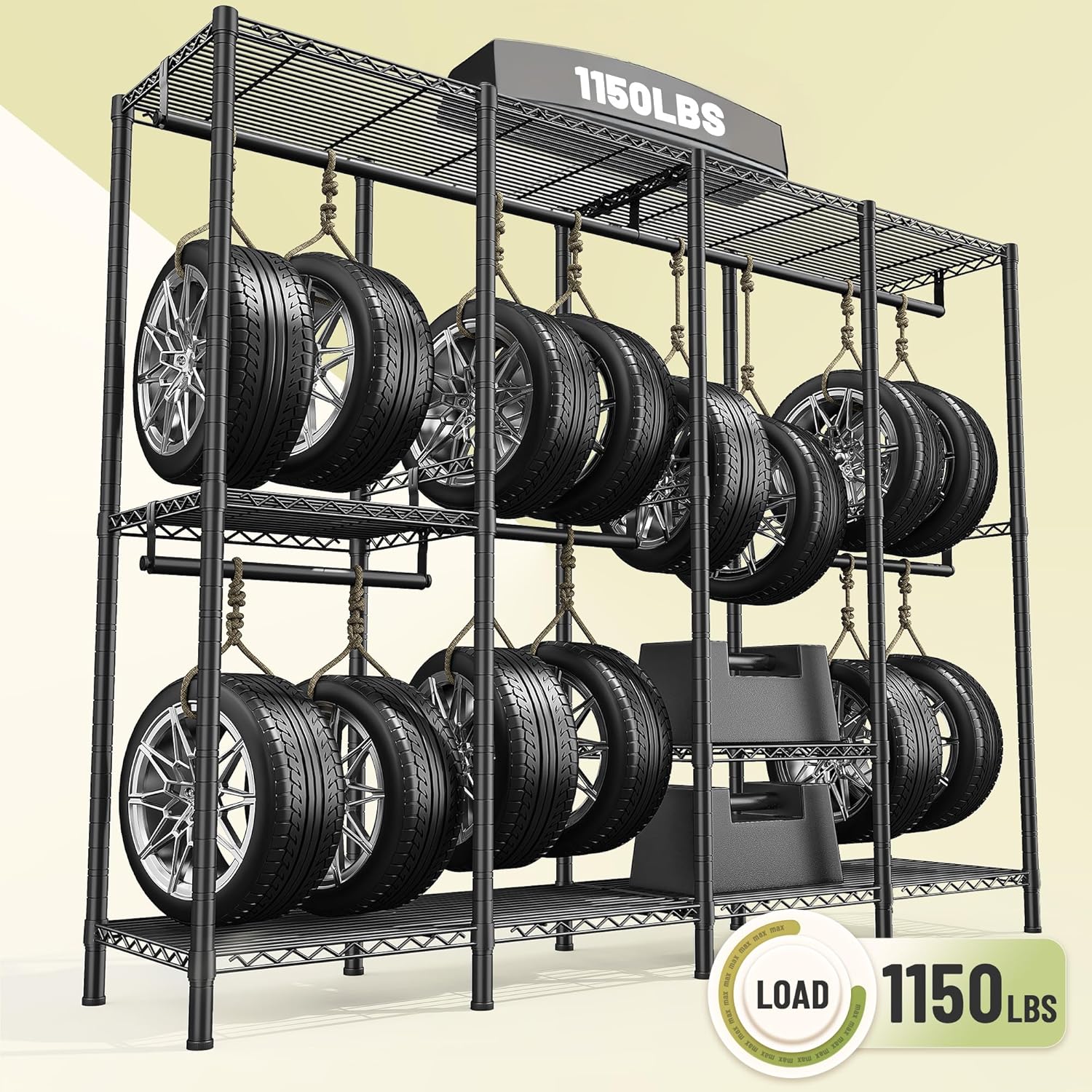 Heavy Duty Closet Organizer with Adjustable Shelving and Portable Design 2