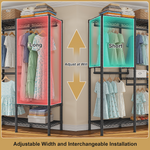 Heavy Duty Closet Organizer with Adjustable Shelving and Portable Design 7