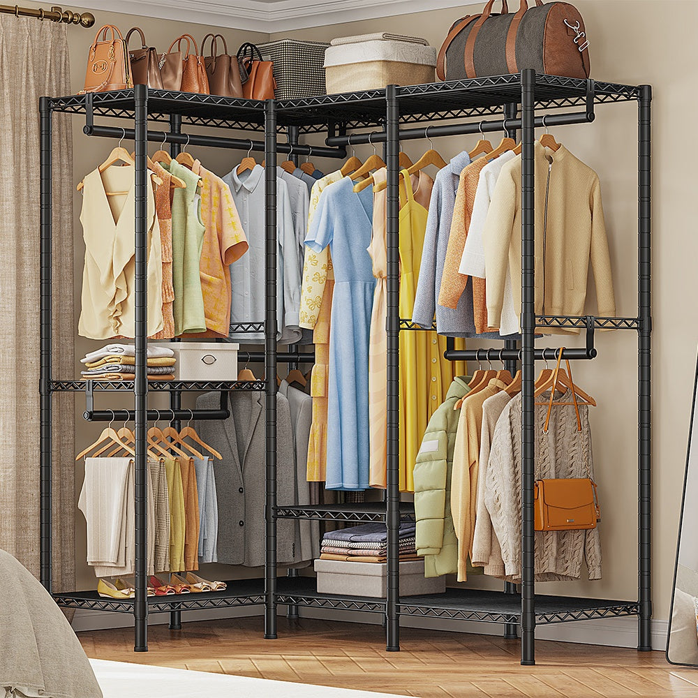 Heavy Duty Closet Organizer with Adjustable Shelving and Portable Design 8