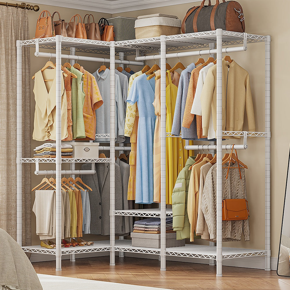 Heavy Duty Closet Organizer with Adjustable Shelving and Portable Design 9