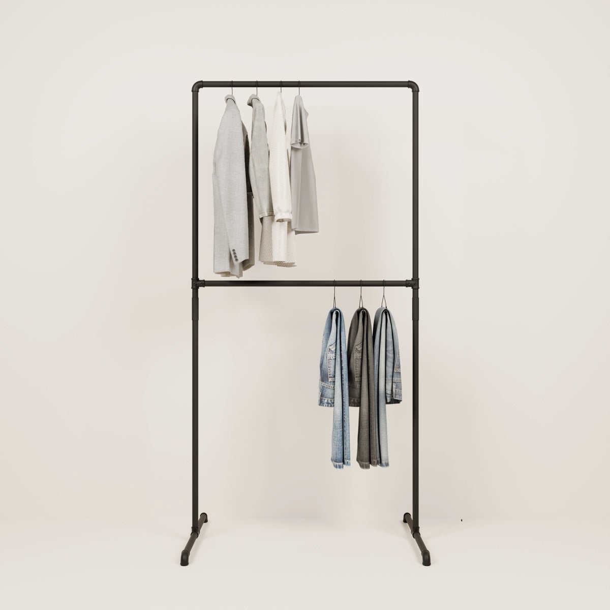 Heavy Duty Clothing Rack Stand Industrial Design Free-Standing Durable 0