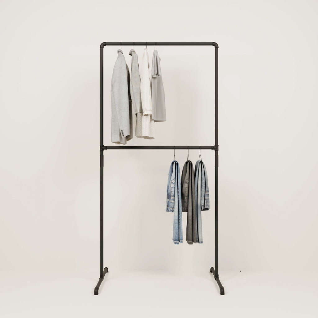 Heavy Duty Clothing Rack Stand Industrial Design Free-Standing Durable 0