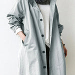 Hooded Waterproof Black Trench Coat for Women - Stylish & Functional Outerwear for All Weather 0
