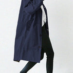 Hooded Waterproof Black Trench Coat for Women - Stylish & Functional Outerwear for All Weather 3