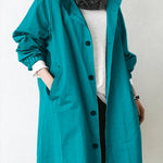 Hooded Waterproof Black Trench Coat for Women - Stylish & Functional Outerwear for All Weather 6