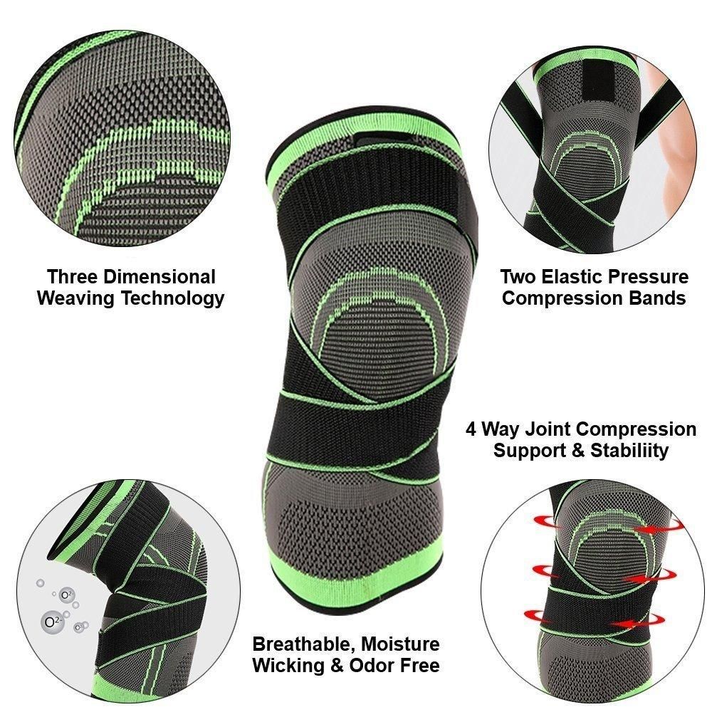 Knee Brace Compression Sleeve with Patella Stability Straps – Enhanced Support & Comfort for Active Lifestyles - Trendyhousehold.co