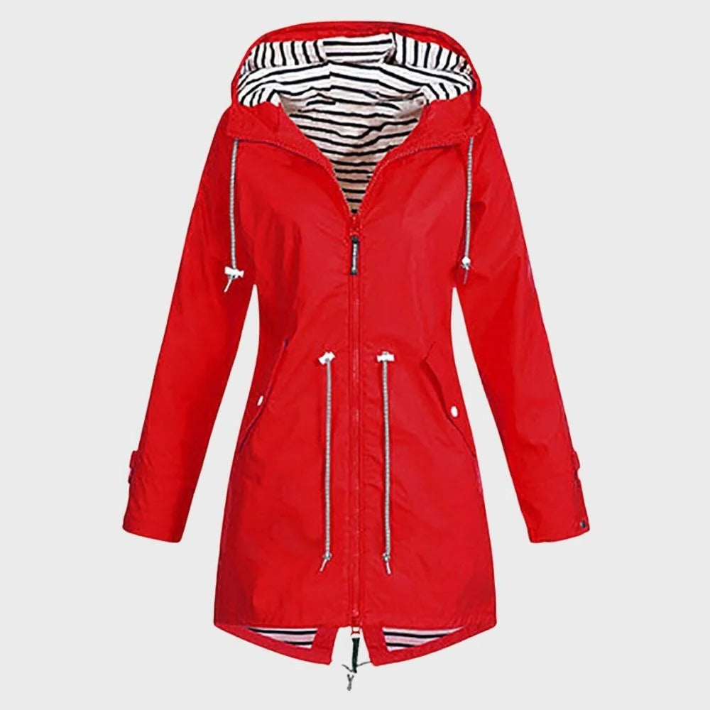 Long Waterproof Hooded Rain Jacket for Women – Stylish Women's Rain Jacket & Rains Jacket 0