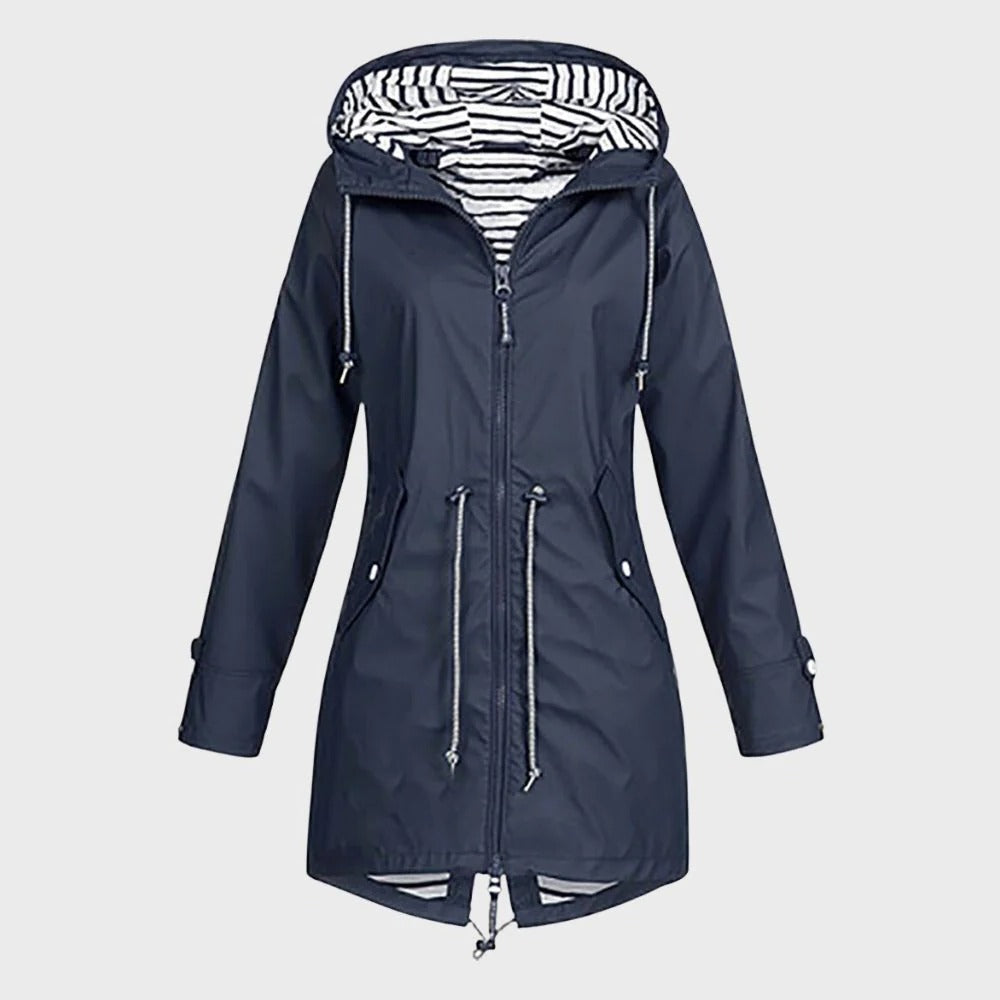Long Waterproof Hooded Rain Jacket for Women – Stylish Women's Rain Jacket & Rains Jacket 2