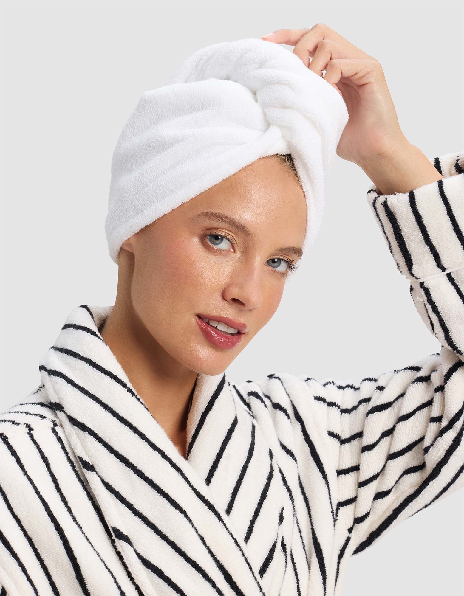 Luxe Hair Towel Wrap Cotton Bamboo Viscose Zero Twist Technology 0