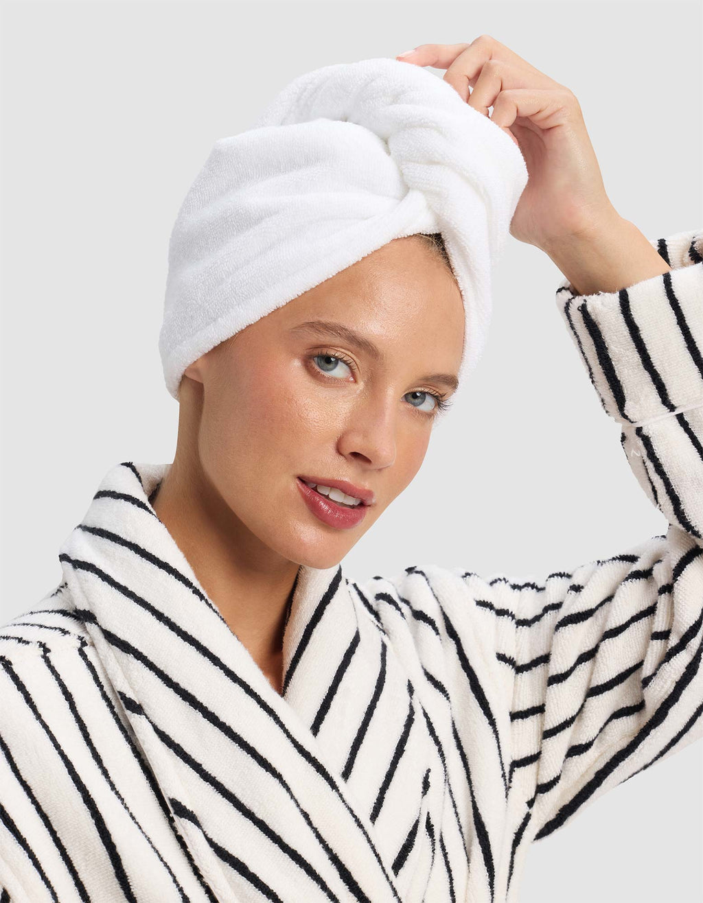 Luxe Hair Towel Wrap Cotton Bamboo Viscose Zero Twist Technology 0