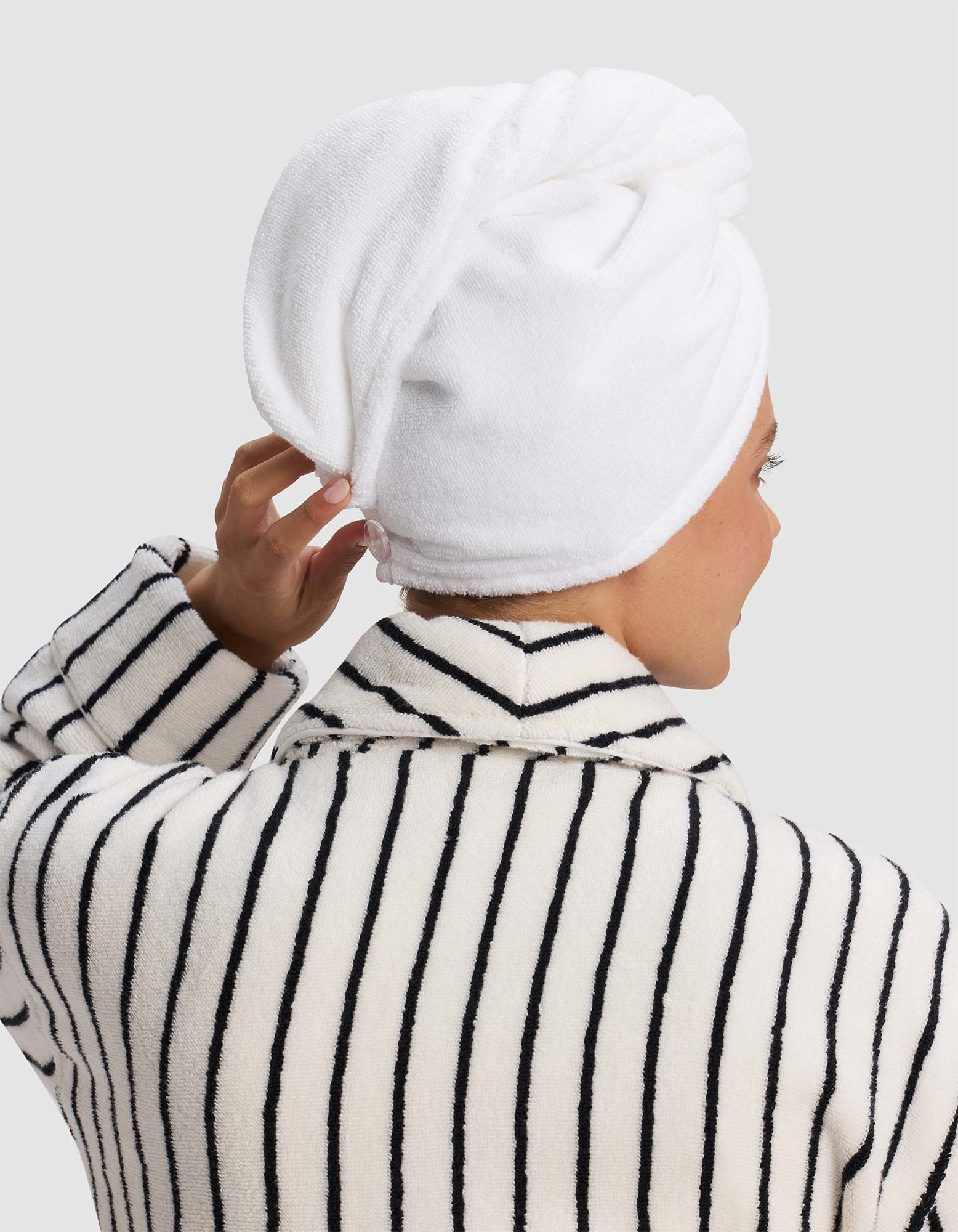 Luxe Hair Towel Wrap Cotton Bamboo Viscose Zero Twist Technology 1