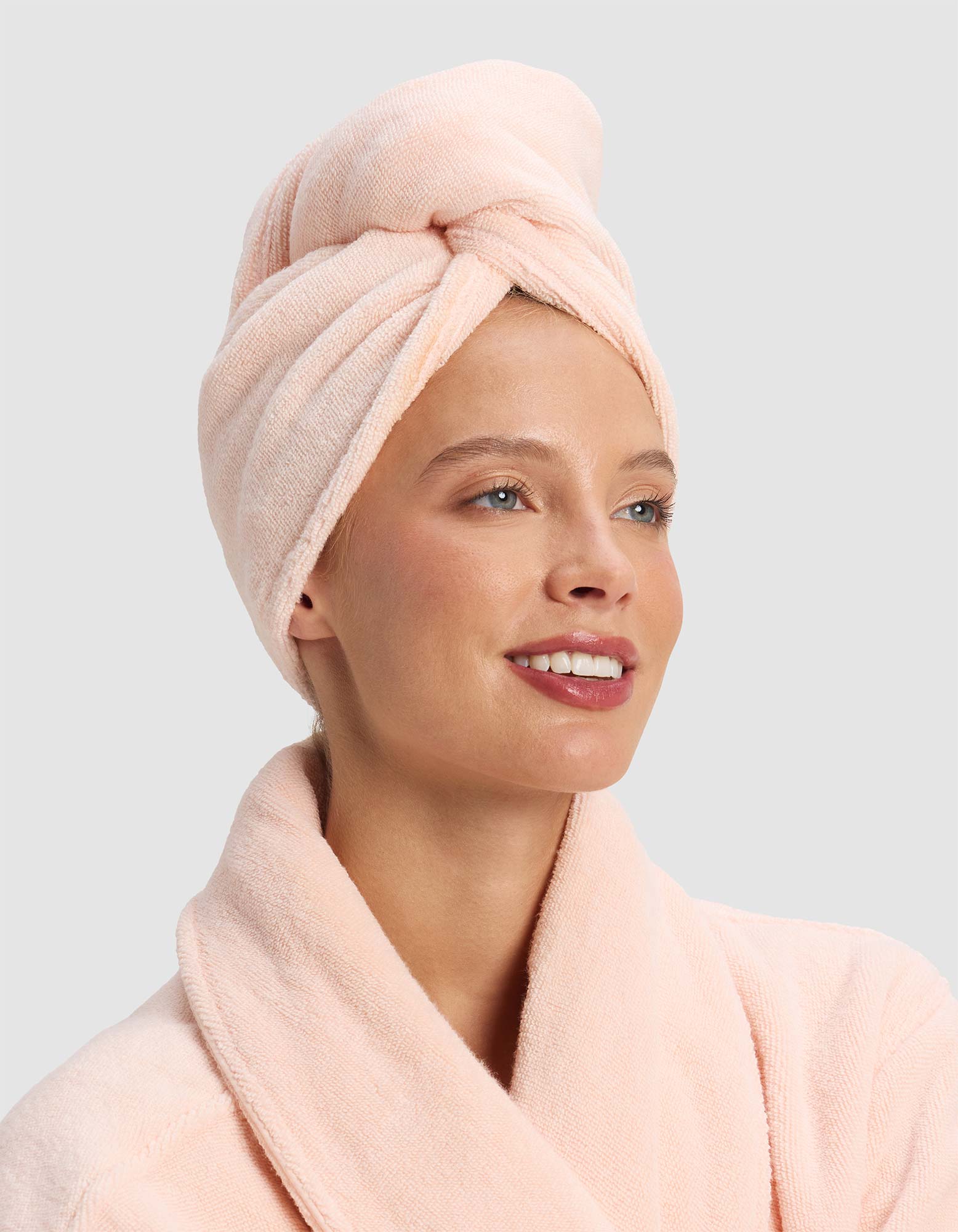 Luxe Hair Towel Wrap Cotton Bamboo Viscose Zero Twist Technology 3