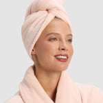 Luxe Hair Towel Wrap Cotton Bamboo Viscose Zero Twist Technology 3
