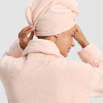 Luxe Hair Towel Wrap Cotton Bamboo Viscose Zero Twist Technology 4