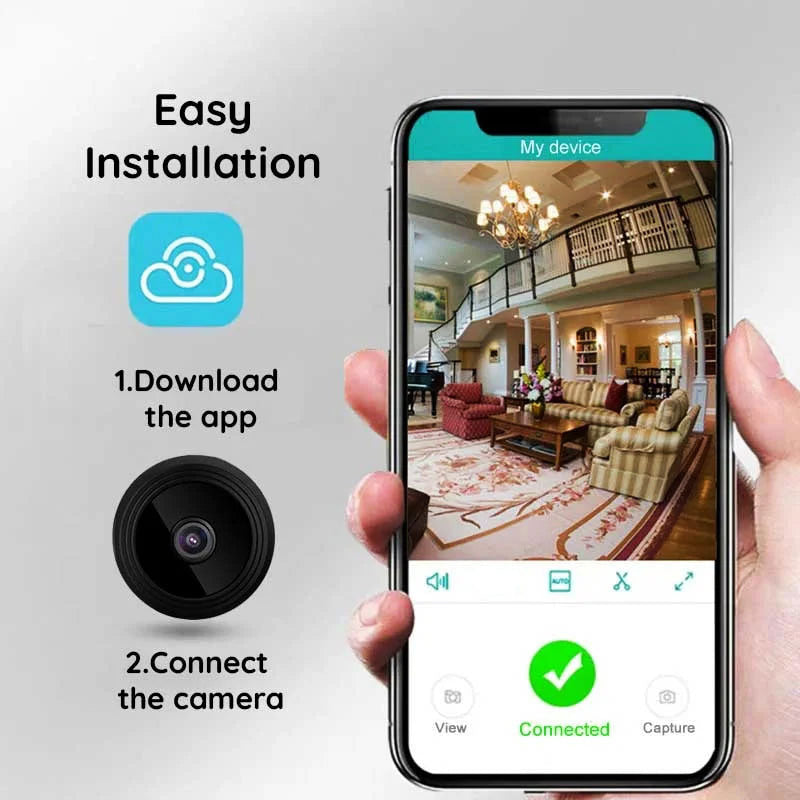 Mini WiFi Camera HD Night Vision with Two-Way Audio Wireless Security 2