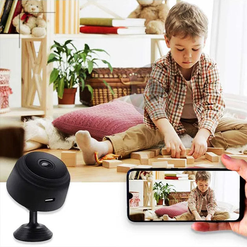 Mini WiFi Camera HD Night Vision with Two-Way Audio Wireless Security 4