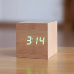Modern Digital Wood Clock – Stylish Minimalist Design with Glowing Numerals for Home & Office 3