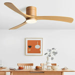 Modern Flush Mount Ceiling Fan Light with Dimmable LED and Remote Control - Trendyhousehold.co