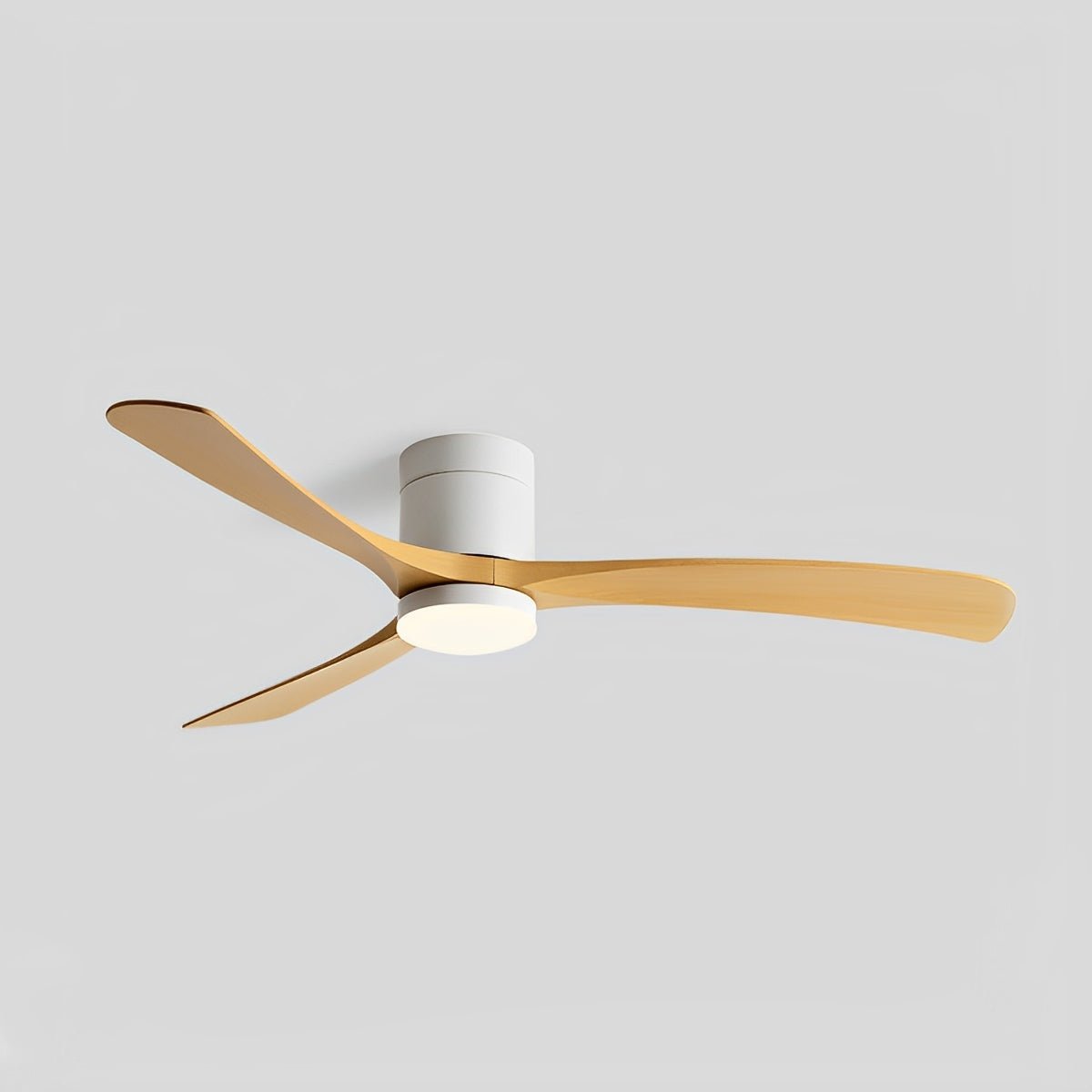 Modern Flush Mount Ceiling Fan Light with Dimmable LED and Remote Control - Trendyhousehold.co