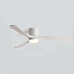 Modern Flush Mount Ceiling Fan Light with Dimmable LED and Remote Control - Trendyhousehold.co