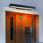 Modern Waterproof Motion Sensor Wall Sconce Black LED Outdoor Lighting 2