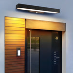 Modern Waterproof Motion Sensor Wall Sconce Black LED Outdoor Lighting 4